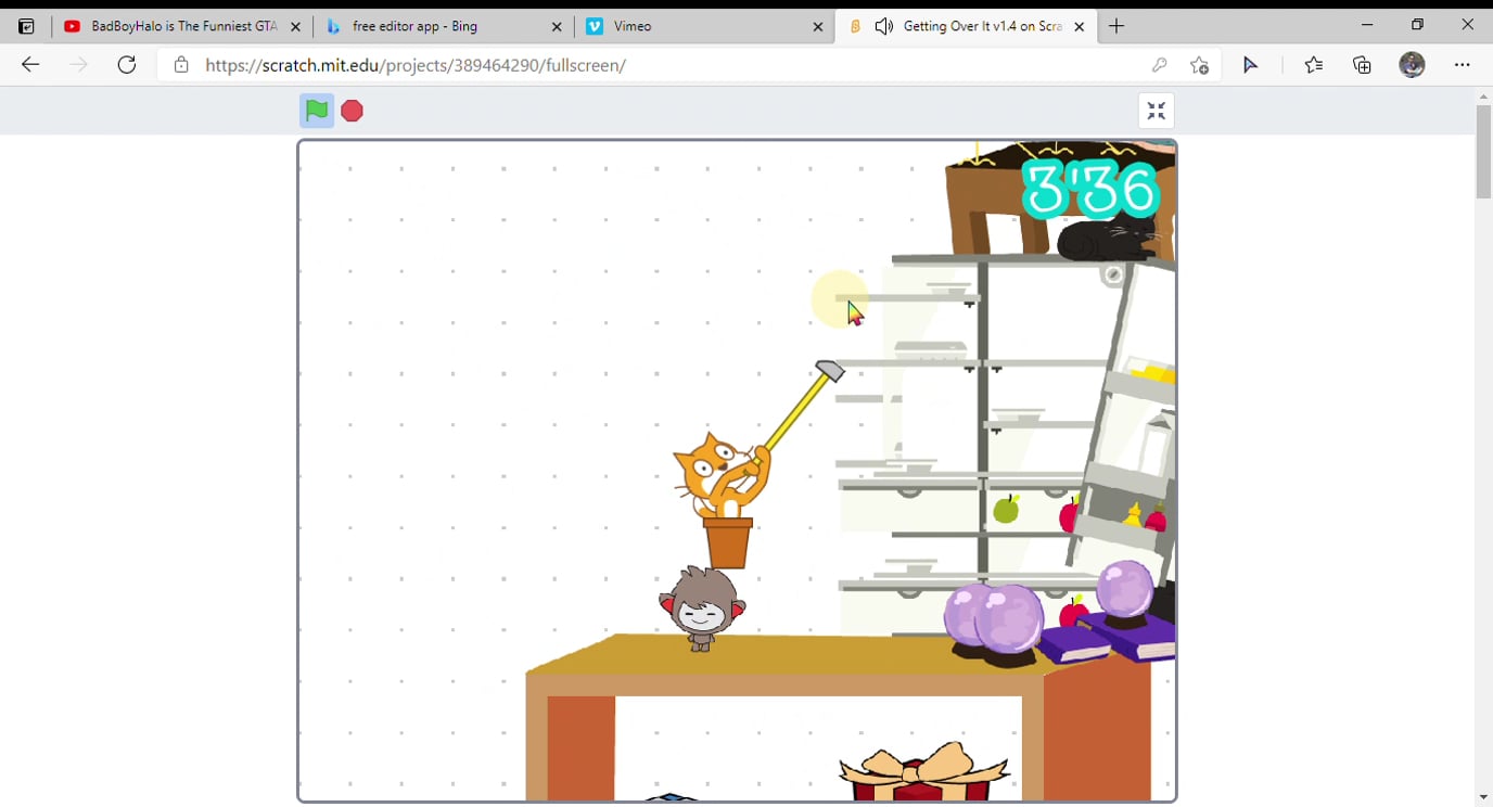 Getting Over It v1.4 on Scratch and 3 more pages - Personal - Microsoft​  Edge 2021-03-19 23-13-21.mp4 on Vimeo